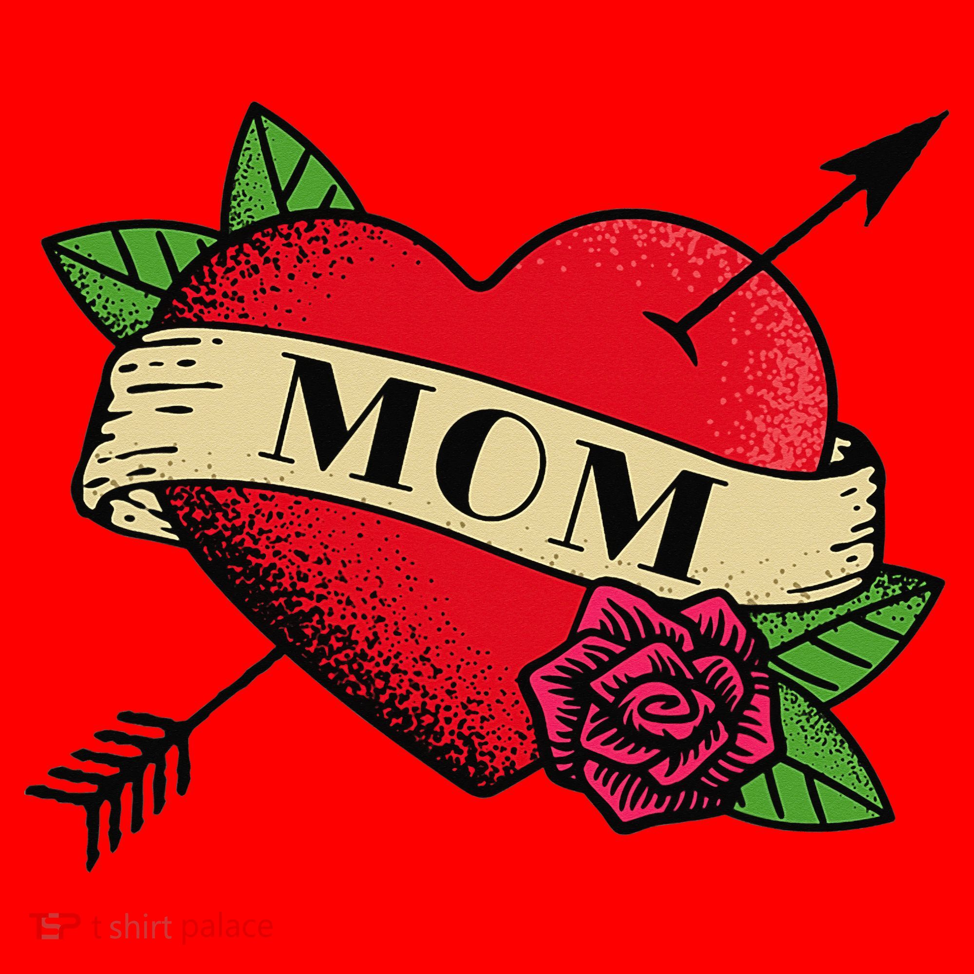 Tattoo Heart Mom Santa Hat