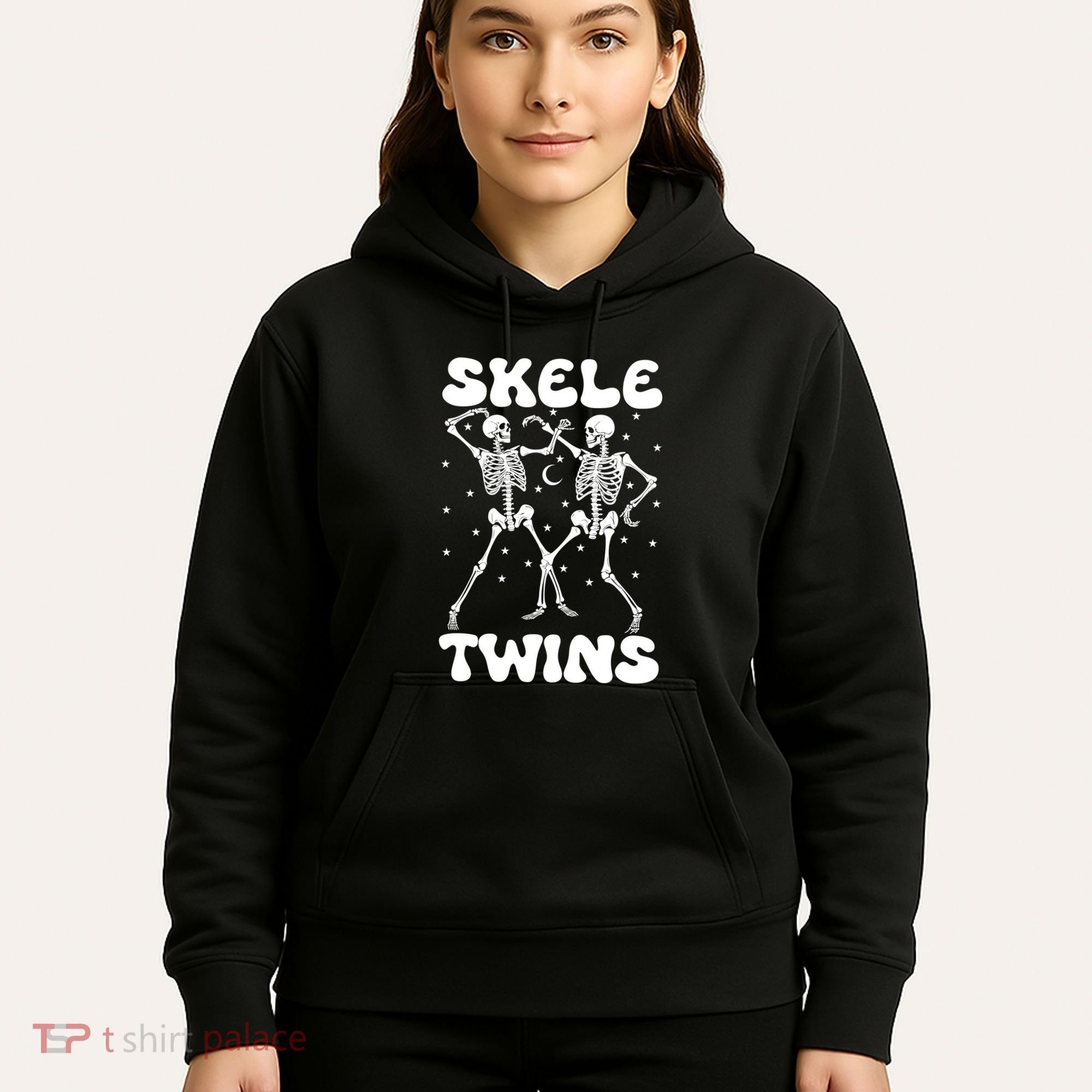 Twins Halloween Matching Skeletwins Hoodie