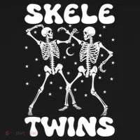 Twins Halloween Matching Skeletwins Ornament thumb 1