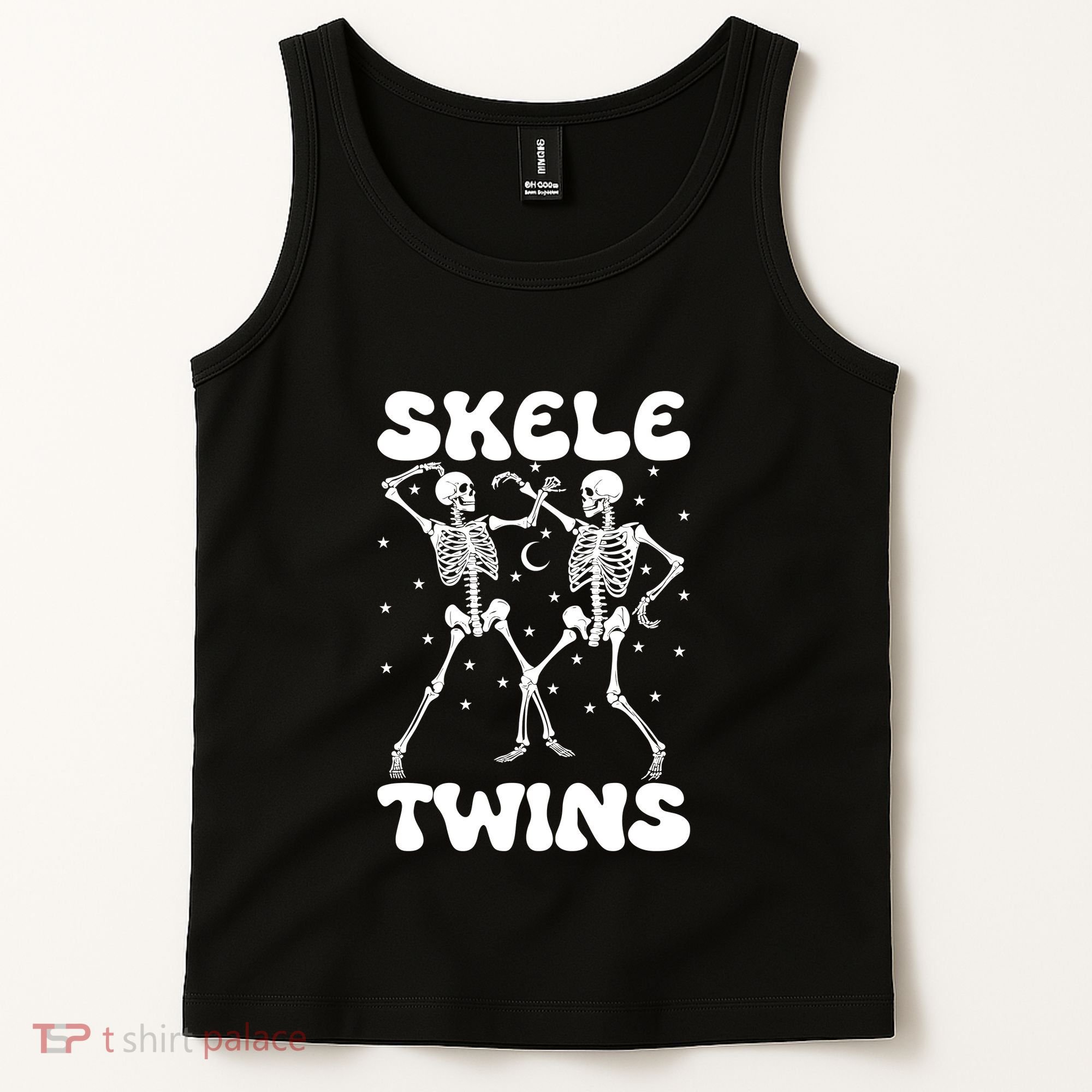 Twins Halloween Matching Skeletwins Tank Top