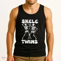 Twins Halloween Matching Skeletwins Tank Top thumb 3
