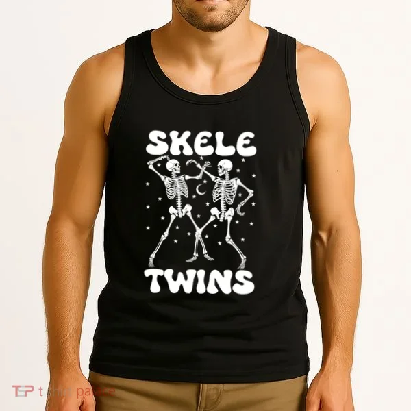 Twins Halloween Matching Skeletwins Tank Top