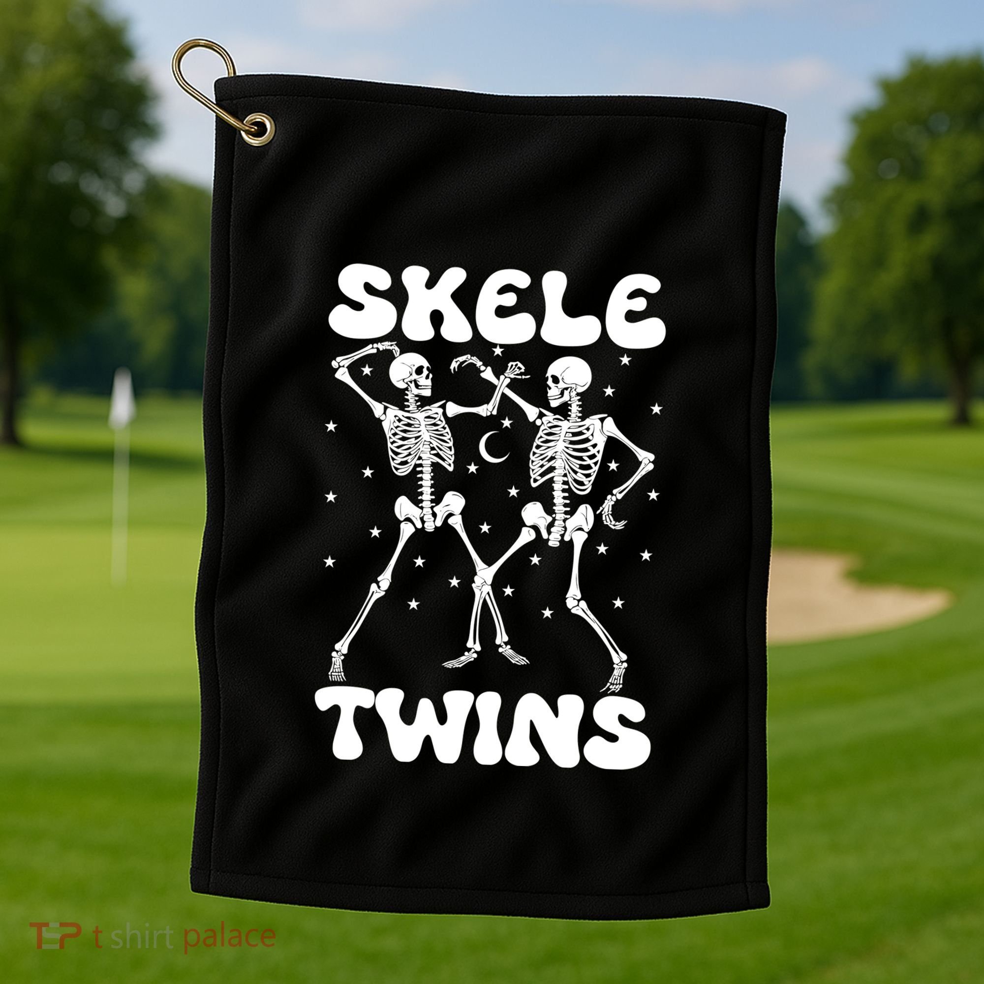 Twins Halloween Matching Skeletwins Golf Towel
