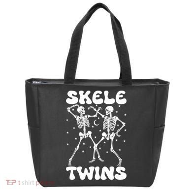 Twins Halloween Matching Skeletwins Tote Bag