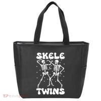 Twins Halloween Matching Skeletwins Tote Bag thumb 0