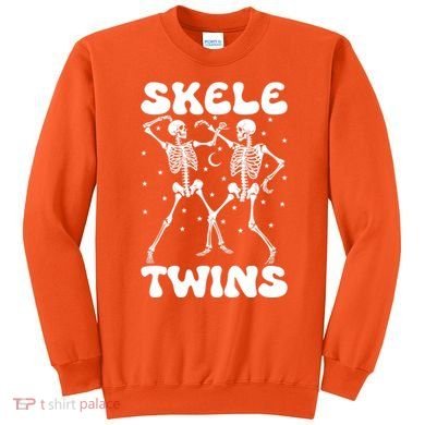 Twins Halloween Matching Skeletwins Sweatshirt