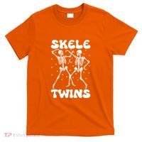 Twins Halloween Matching Skeletwins T-Shirt thumb 0