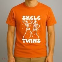 Twins Halloween Matching Skeletwins T-Shirt thumb 3