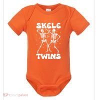 Twins Halloween Matching Skeletwins Baby Bodysuit thumb 0