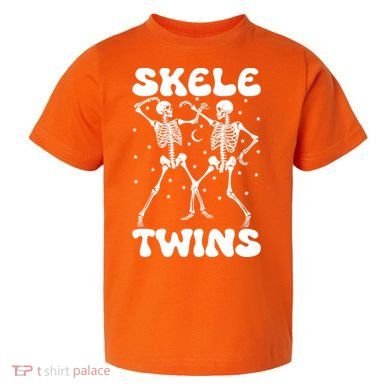Twins Halloween Matching Skeletwins Toddler T-Shirt