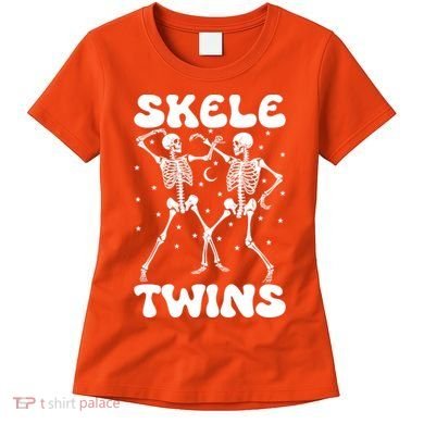 Twins Halloween Matching Skeletwins Women's T-Shirt