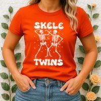 Twins Halloween Matching Skeletwins Women's T-Shirt thumb 2