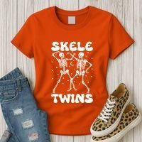 Twins Halloween Matching Skeletwins Women's T-Shirt thumb 3