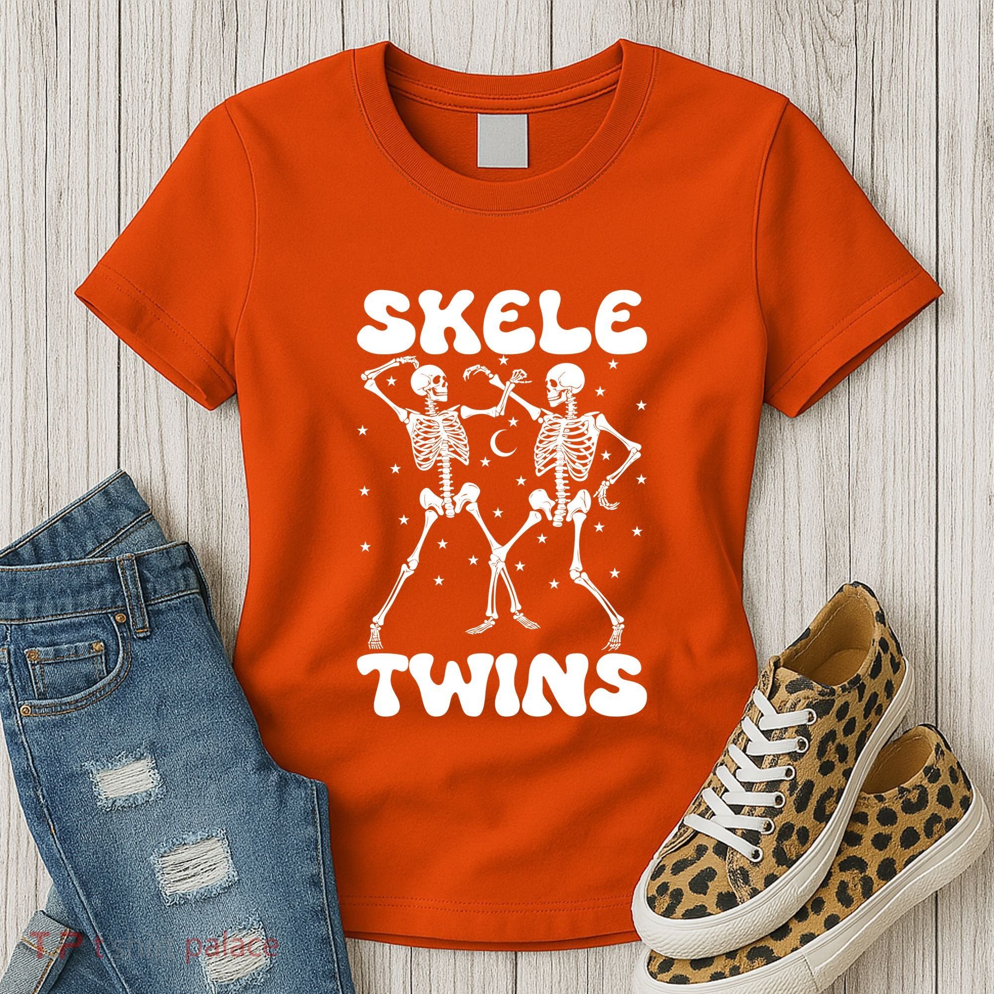 Twins Halloween Matching Skeletwins Women's T-Shirt