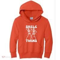Twins Halloween Matching Skeletwins Kids Hoodie thumb 0