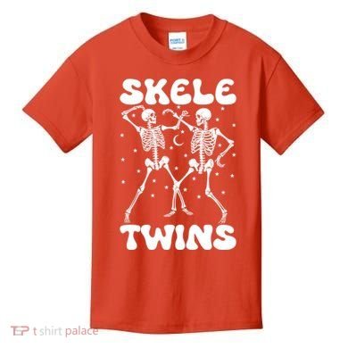 Twins Halloween Matching Skeletwins Kids T-Shirt