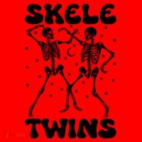 Twins Halloween Matching Skeletwins Santa Hat thumb 1