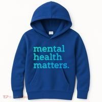 Tal Health Matters Minimalist Empathy Quote Gift Kids Hoodie thumb 0