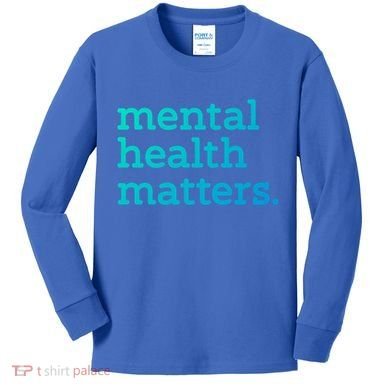 Tal Health Matters Minimalist Empathy Quote Gift Kids Long Sleeve Shirt