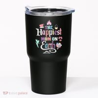 The Happiest Mom On Earth World Family Trip Vacation Tumbler thumb 0