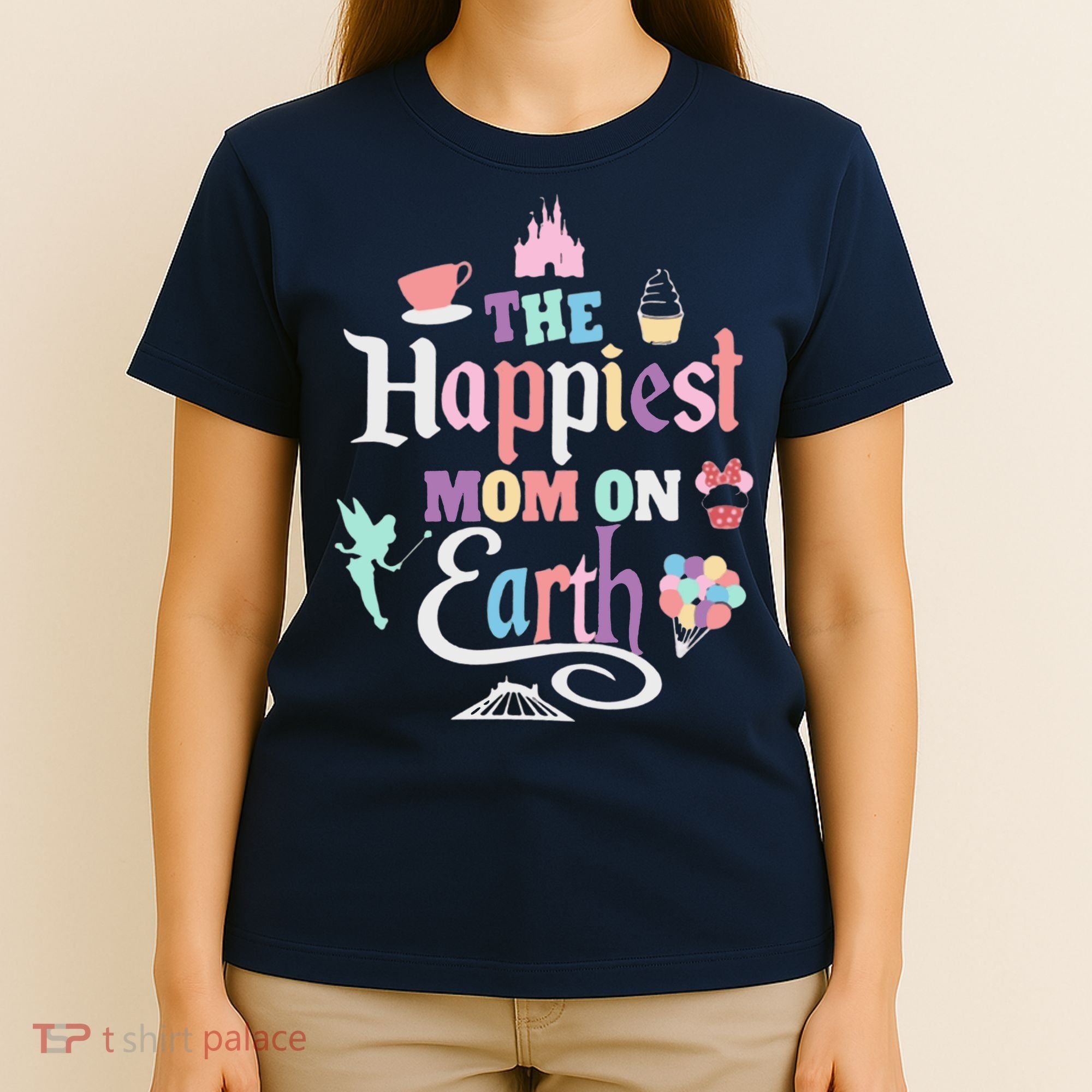 The Happiest Mom On Earth World Family Trip Vacation T-Shirt