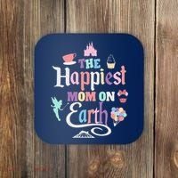 The Happiest Mom On Earth World Family Trip Vacation Coaster thumb 0