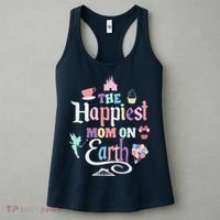 The Happiest Mom On Earth World Family Trip Vacation Women's Tank Top thumb 3