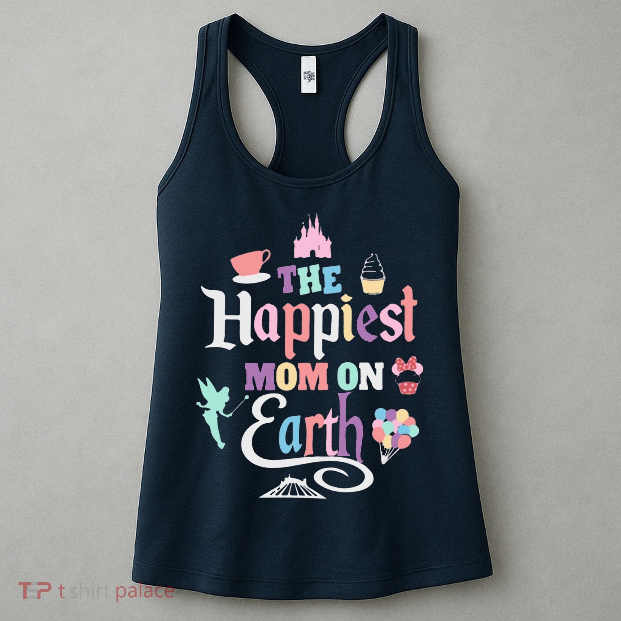 The Happiest Mom On Earth World Family Trip Vacation Women's Tank Top