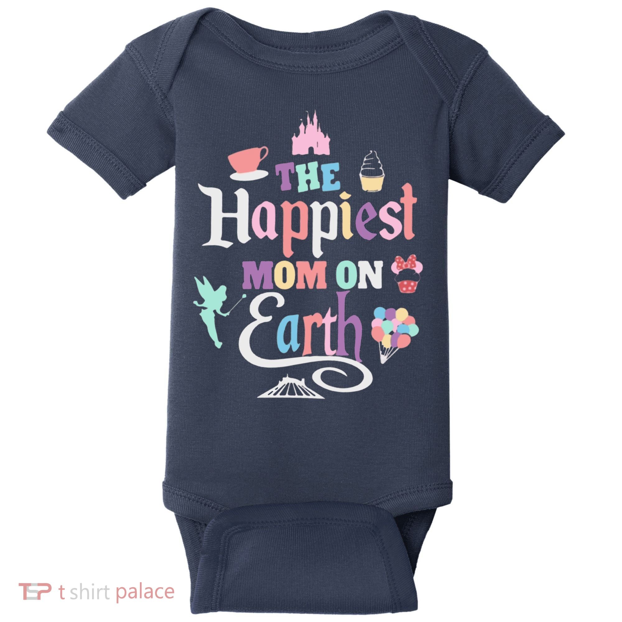 The Happiest Mom On Earth World Family Trip Vacation Baby Bodysuit