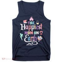 The Happiest Mom On Earth World Family Trip Vacation Tank Top thumb 0
