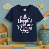 The Happiest Mom On Earth World Family Trip Vacation Toddler T-Shirt thumb 3