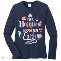 The Happiest Mom On Earth World Family Trip Vacation Women's Long Sleeve Shirt thumb 0