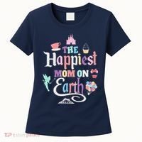 The Happiest Mom On Earth World Family Trip Vacation Women's T-Shirt thumb 0