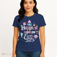 The Happiest Mom On Earth World Family Trip Vacation Women's T-Shirt thumb 4