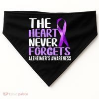 The Heart Never Forgets Alzheimer´s Awareness USA-Made Doggie Bandana thumb 0