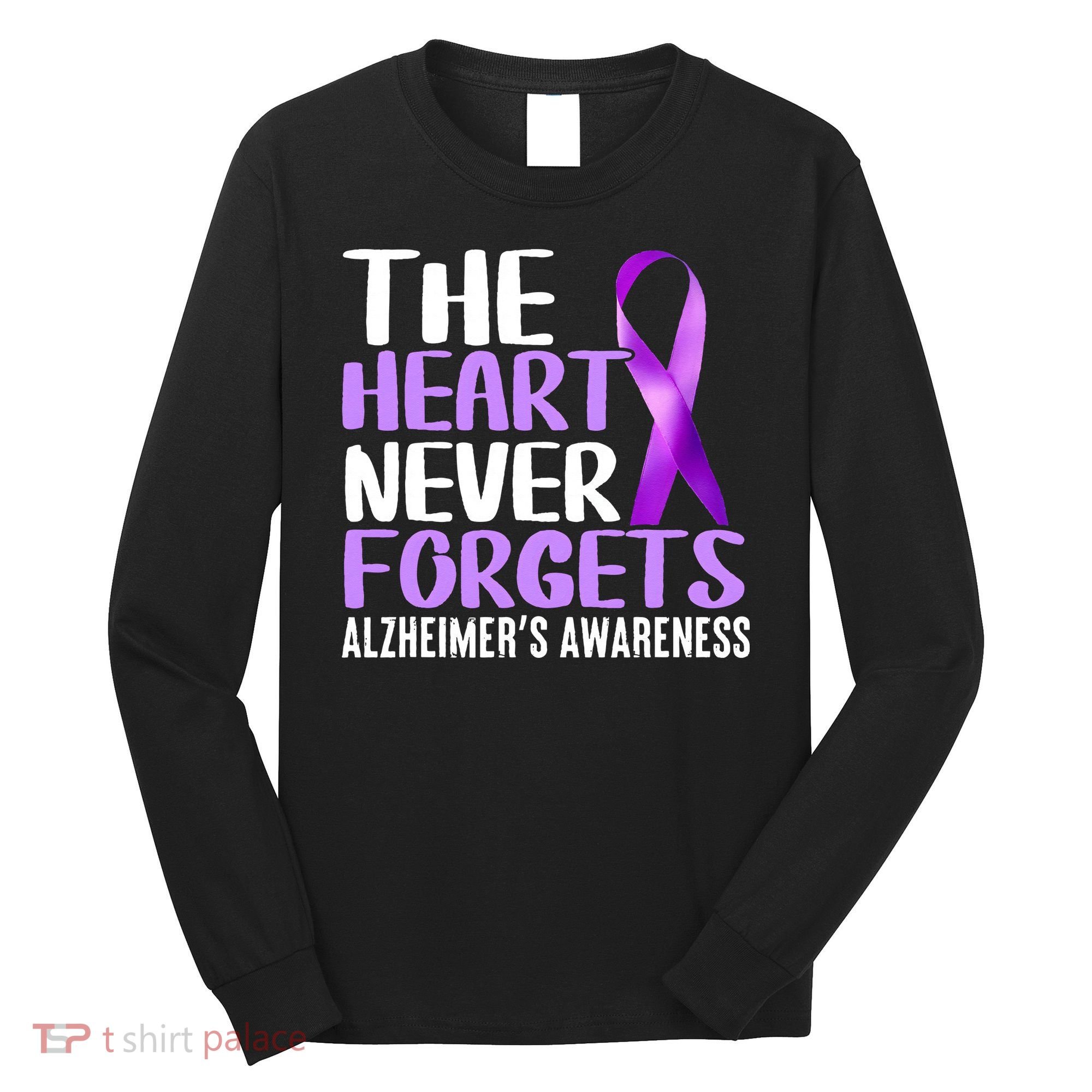 The Heart Never Forgets Alzheimer´s Awareness Long Sleeve Shirt