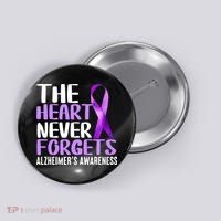The Heart Never Forgets Alzheimer´s Awareness Button thumb 0