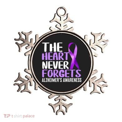 The Heart Never Forgets Alzheimer´s Awareness Ornament