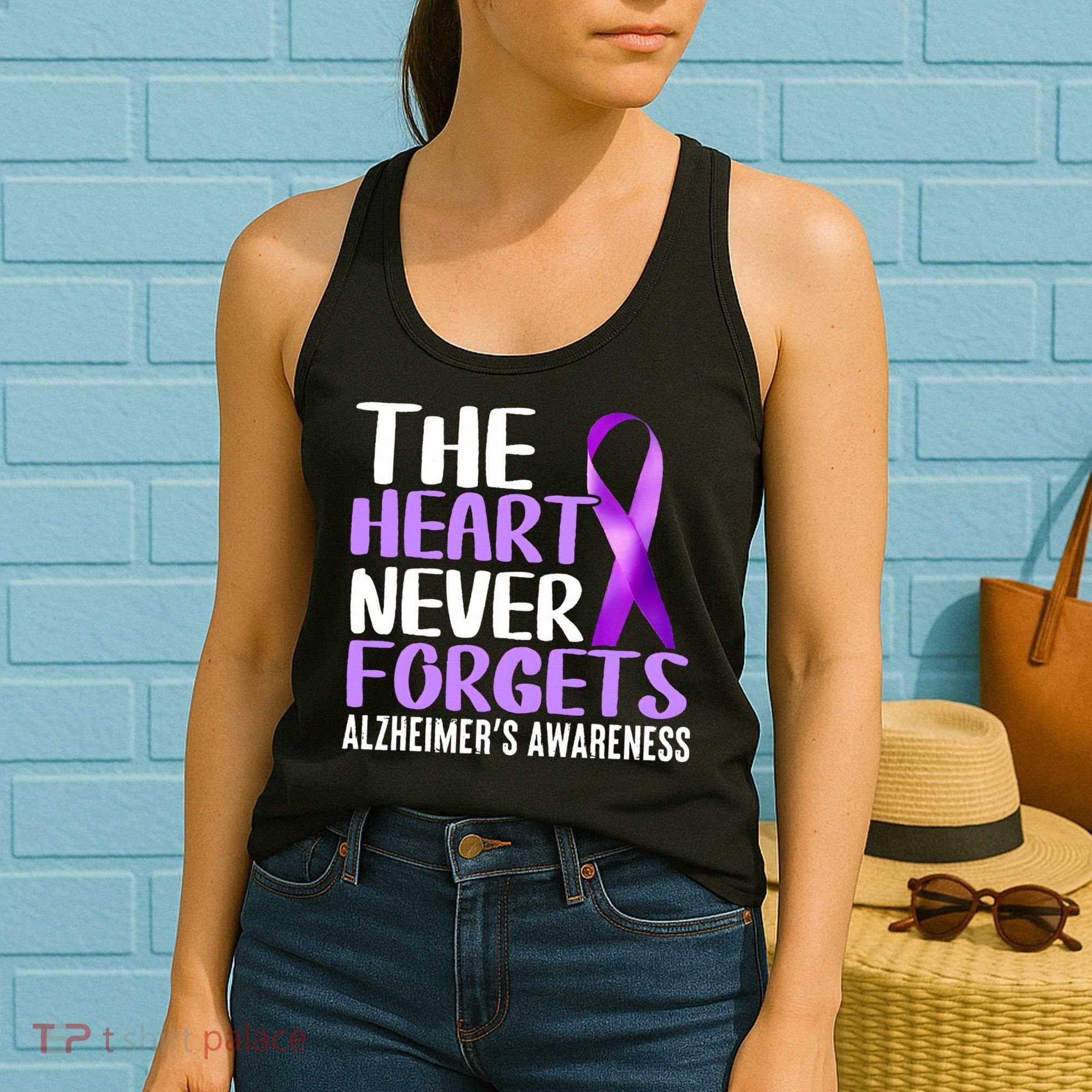The Heart Never Forgets Alzheimer´s Awareness Women's Tank Top