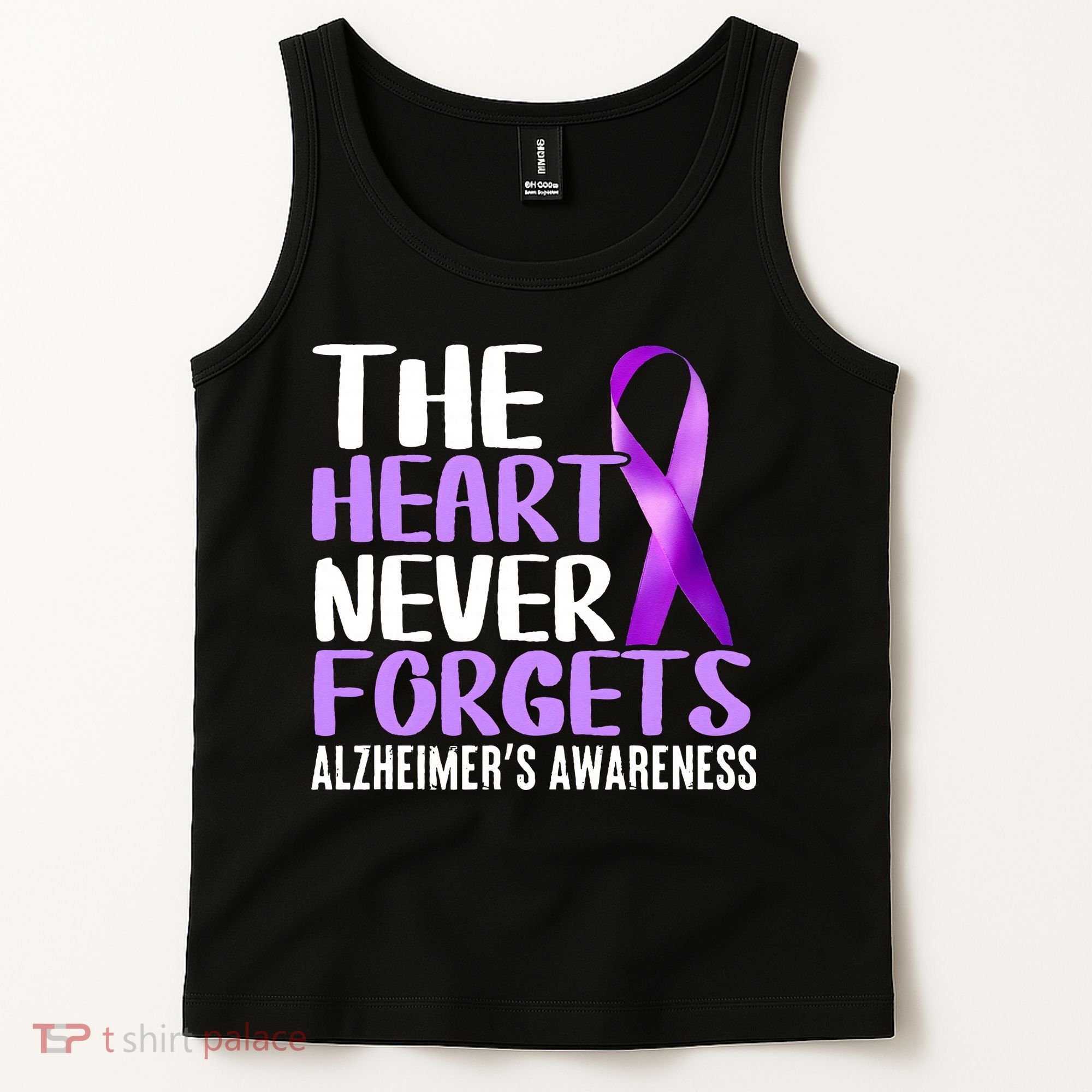 The Heart Never Forgets Alzheimer´s Awareness Tank Top