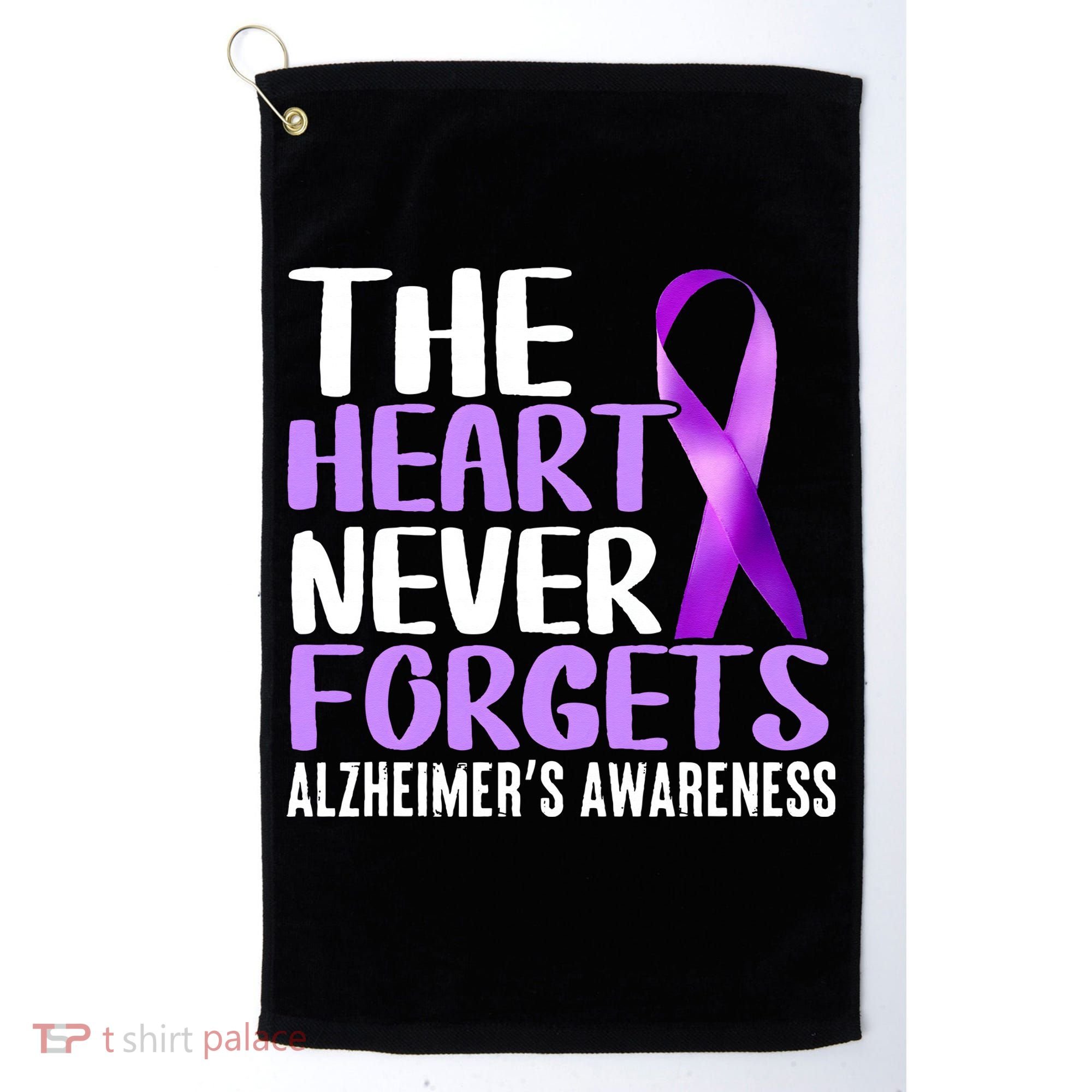 The Heart Never Forgets Alzheimer´s Awareness Golf Towel