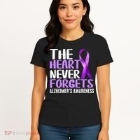 The Heart Never Forgets Alzheimer´s Awareness Women's T-Shirt thumb 4