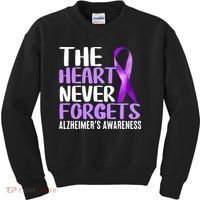 The Heart Never Forgets Alzheimer´s Awareness Kids Sweatshirt thumb 0