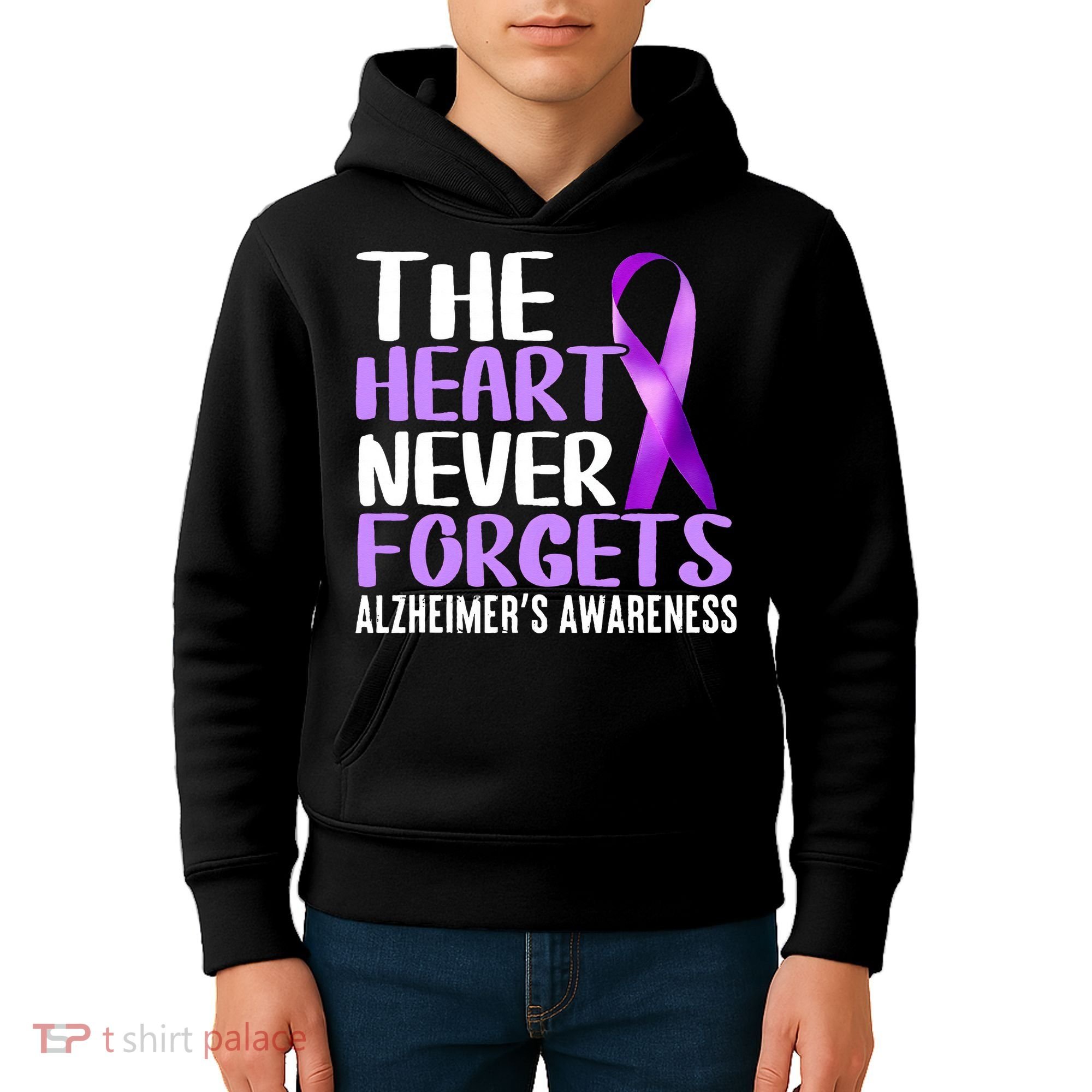 The Heart Never Forgets Alzheimer´s Awareness Kids Hoodie