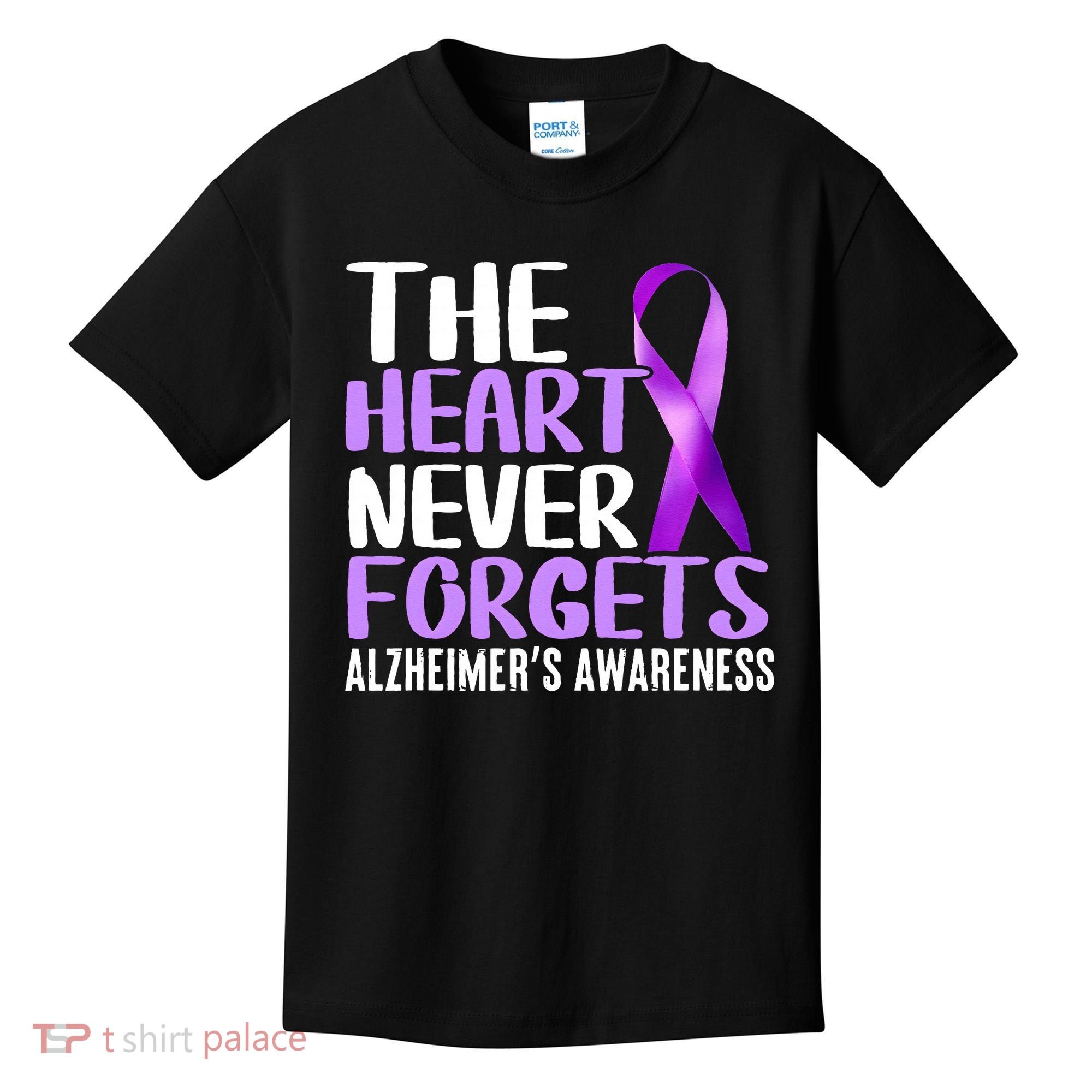 The Heart Never Forgets Alzheimer´s Awareness Kids T-Shirt
