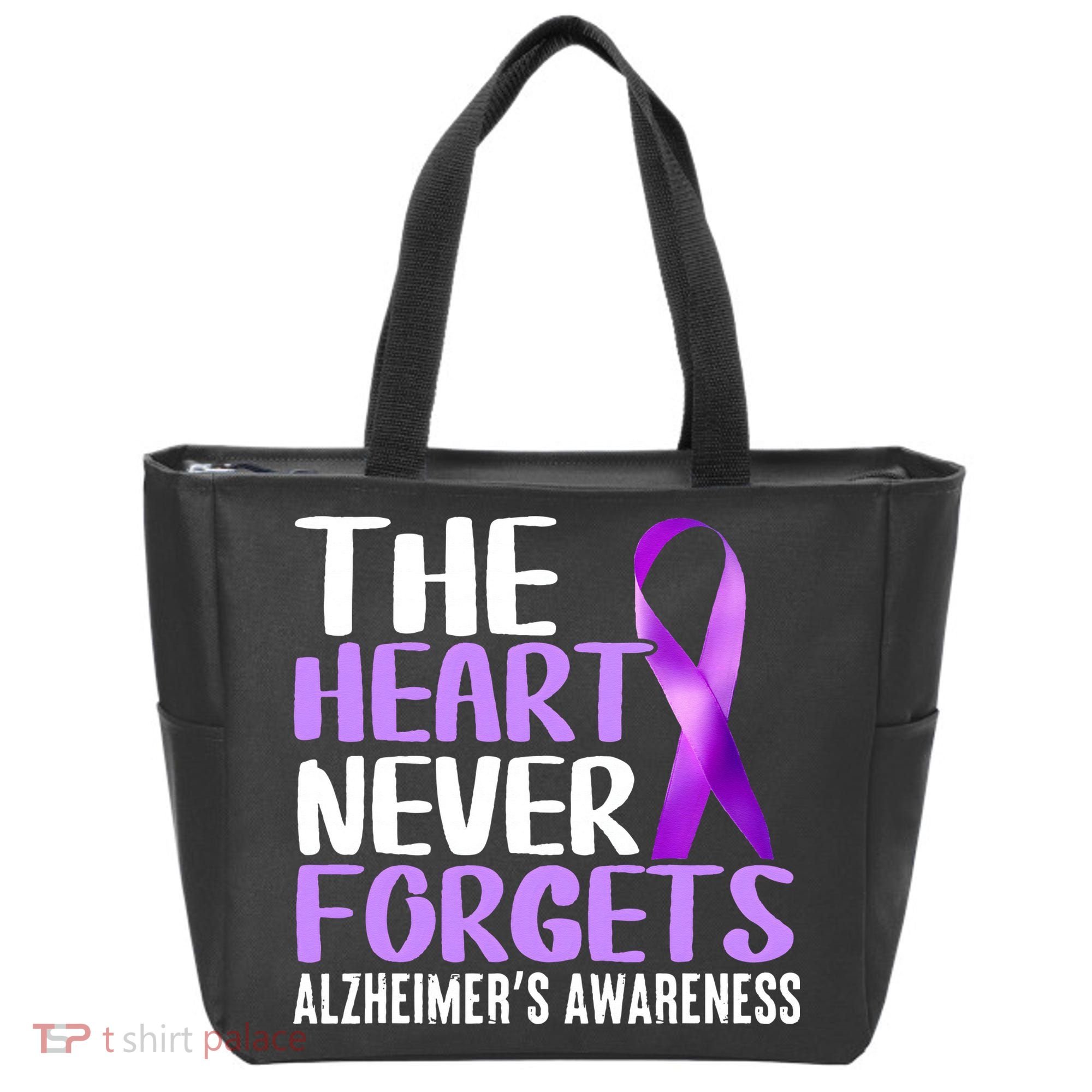 The Heart Never Forgets Alzheimer´s Awareness Tote Bag