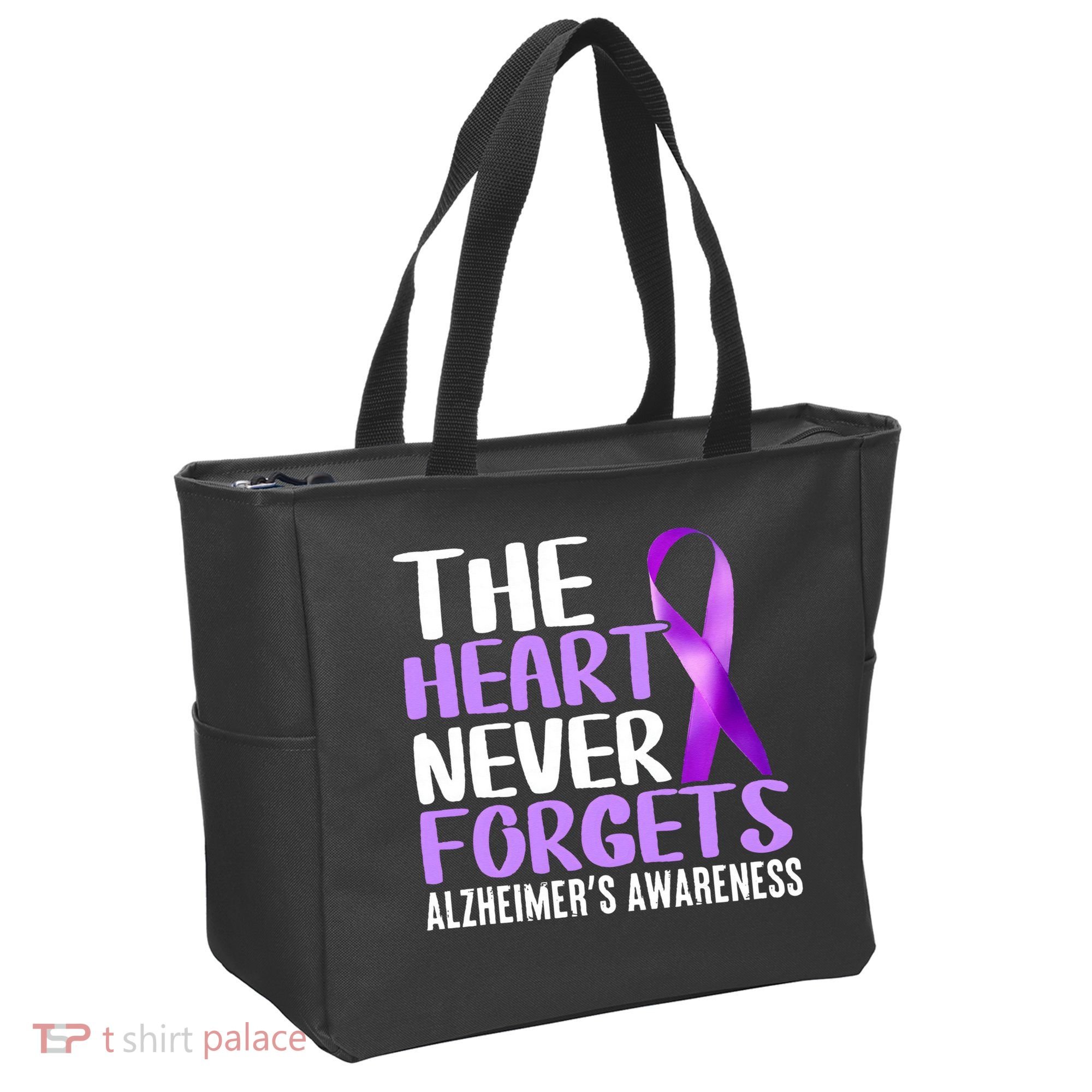 The Heart Never Forgets Alzheimer´s Awareness Tote Bag