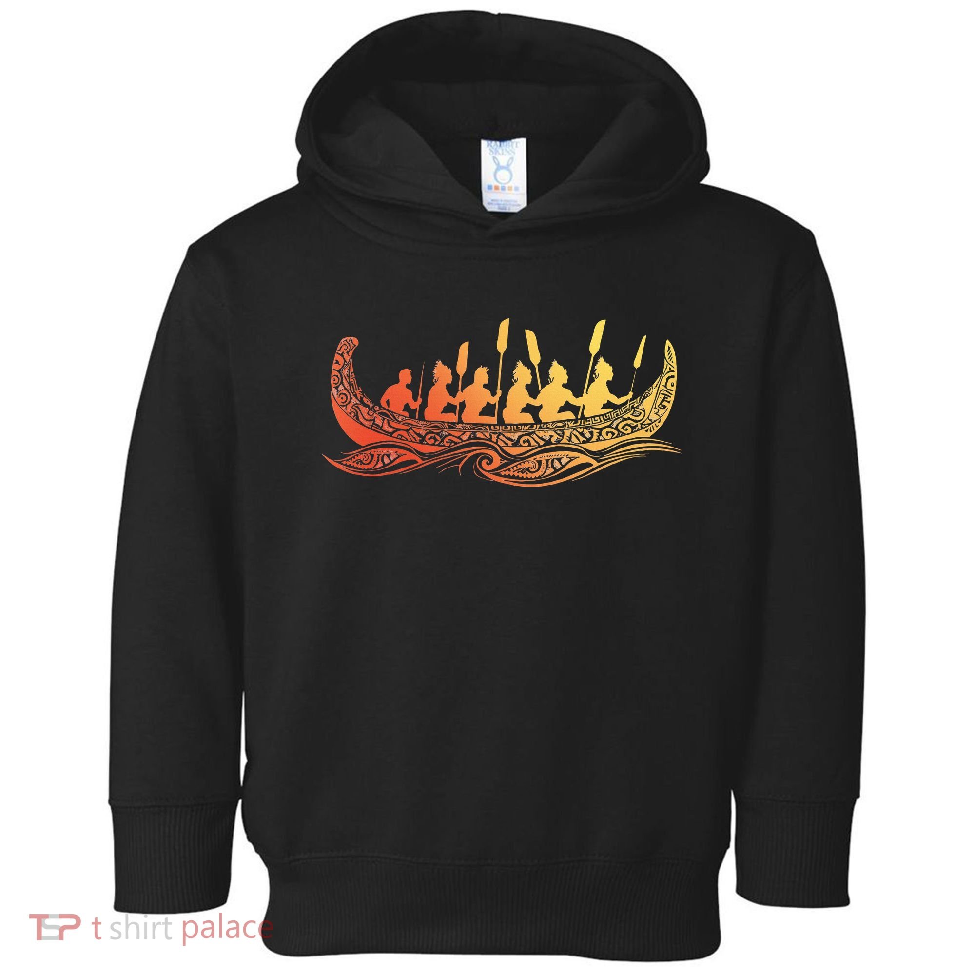 Tribal Hawaiian Outrigger Canoe Hawaiian Tribal Toddler Hoodie