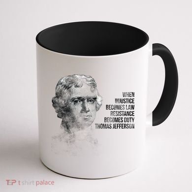 Thomas Jefferson Quote Coffee Mug back
