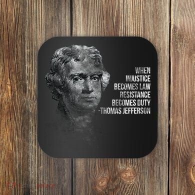 Thomas Jefferson Quote Coaster